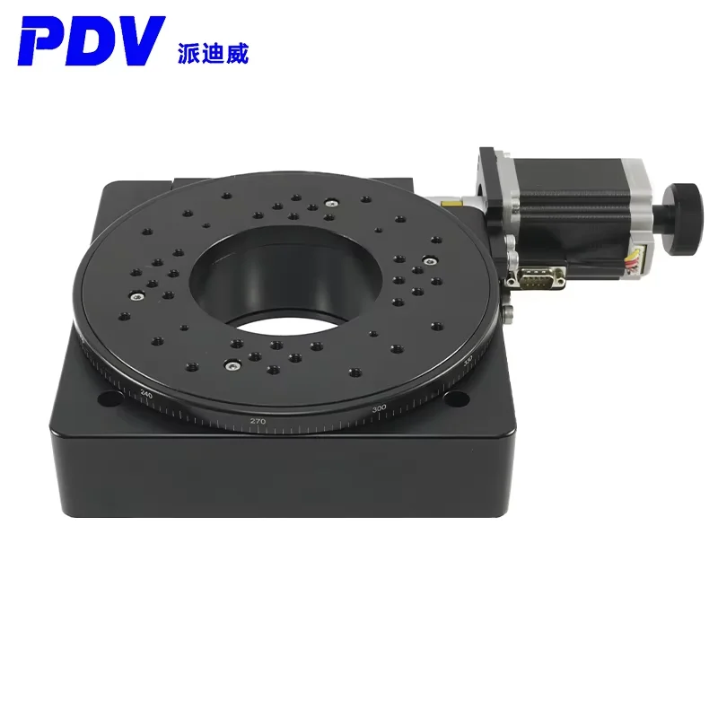 Pianta di rotazione motorizzata PDV PX110-200, scrivania rotante di precisione, piattaforma rotante ottica, equipaggio di sfere diametro 200 mm Palcoscenico rotante