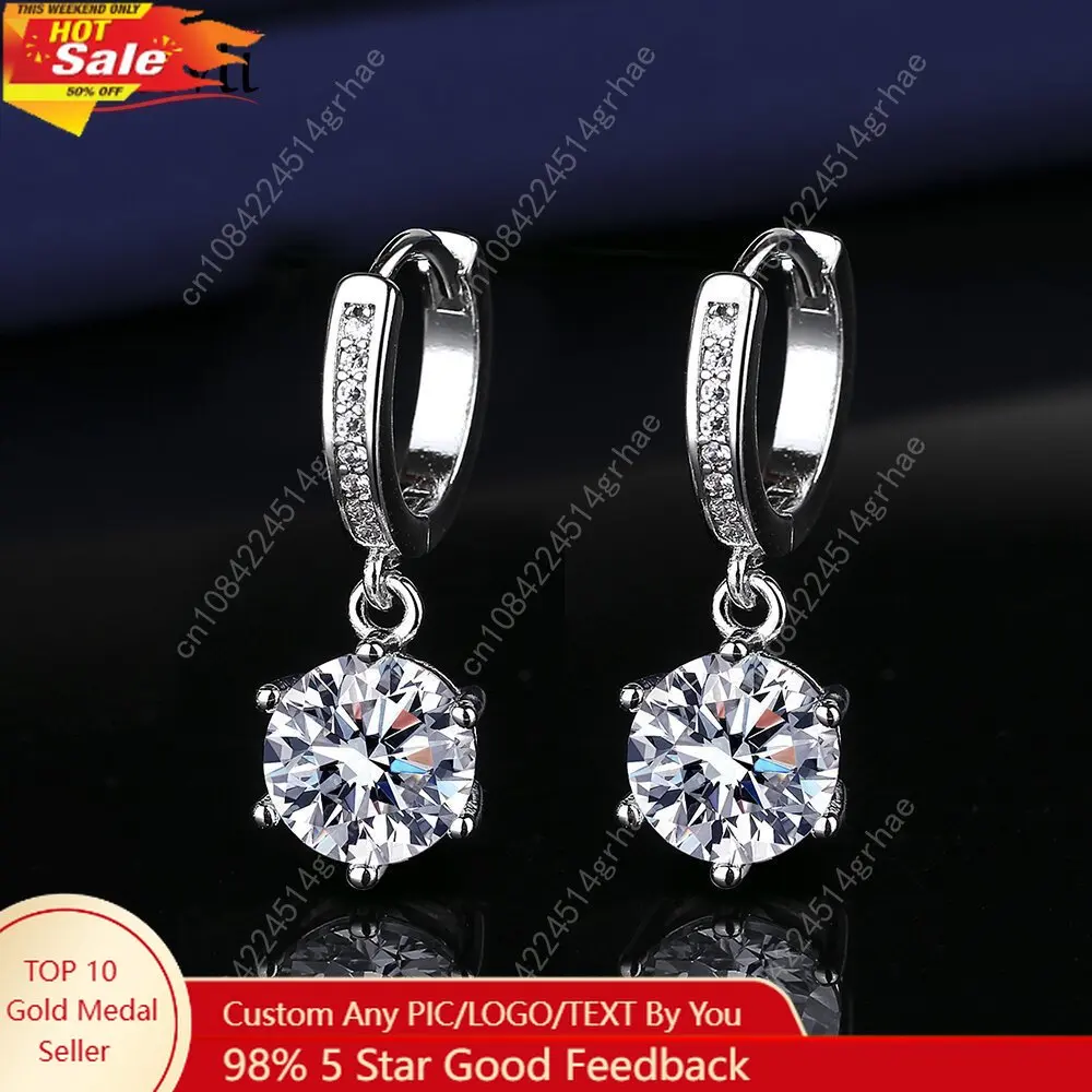 

925 Sterling Silver Earrings with Mozzarella Round Shaped Drop Earrings Sweet Style Valentine's Day Gifts Fine Jewelry for Women