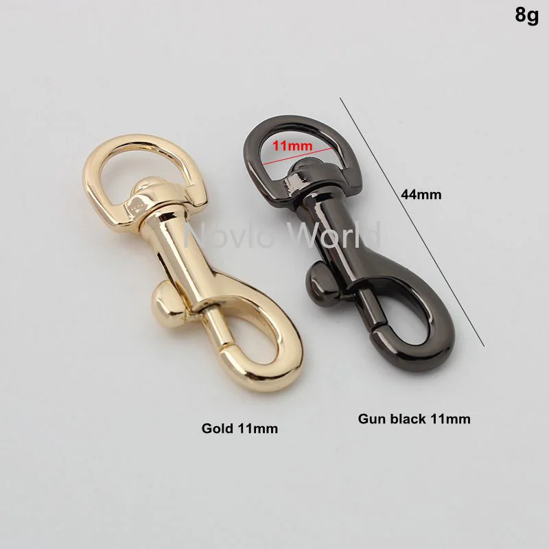 10-50 pieces 7 colors 11mm 12mm inner matte silver metal swivel hook for chain purse double-headed snap hook bag accessories