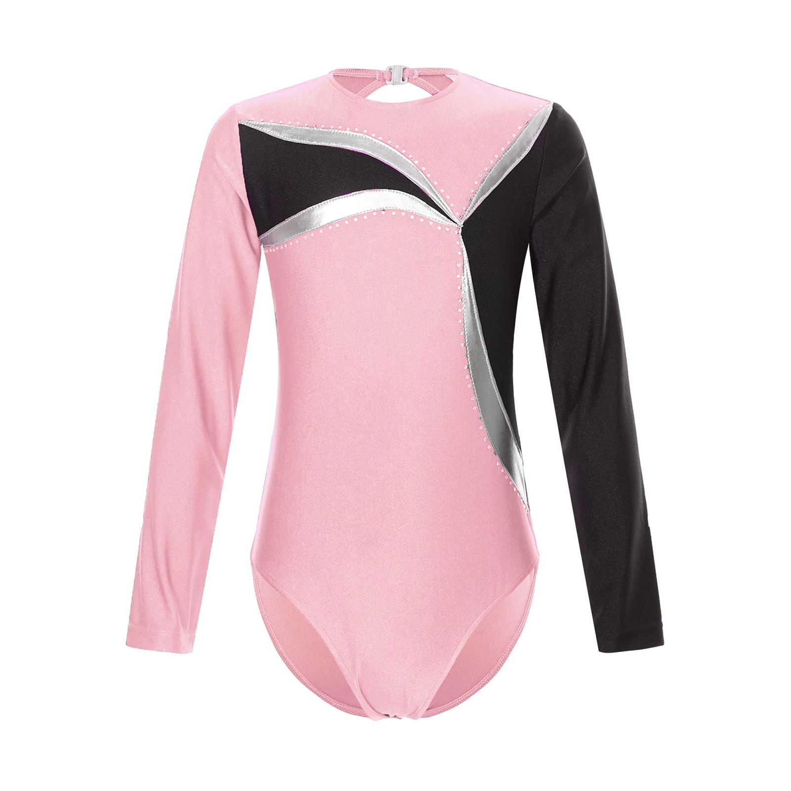 Mädchen Ballett Tanz Gymnastik Trikot Eiskunstlauf Akrobatik Yoga Performance Dance wear Langarm glänzenden Strass Bodysuit