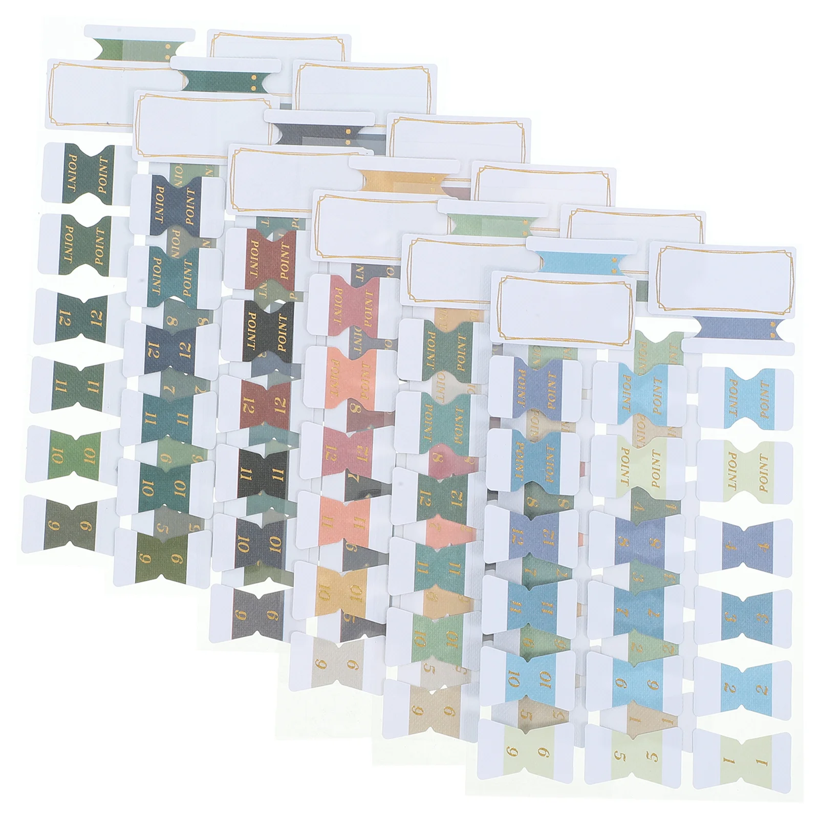 Schede per libri adesivi 6 fogli Schede indice scrivibili per note organizzate Indicatori di lettura Etichette per cartelle Adesivi per schede raccoglitore