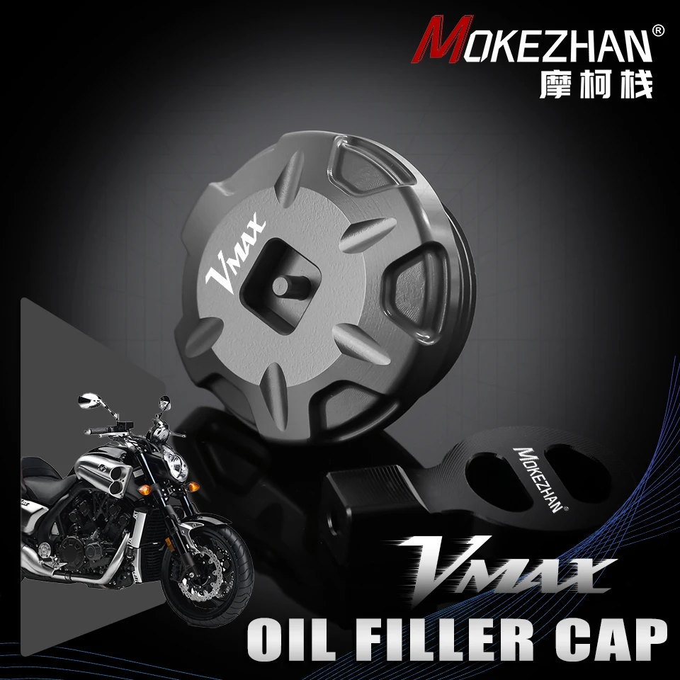 Motorcycle CNC Accessories Anti theft Engine Oil Filler Cap Plug Cover For Yamaha VMAX V-MAX 1200 1700 VMAX1700 Parts 2006-2011