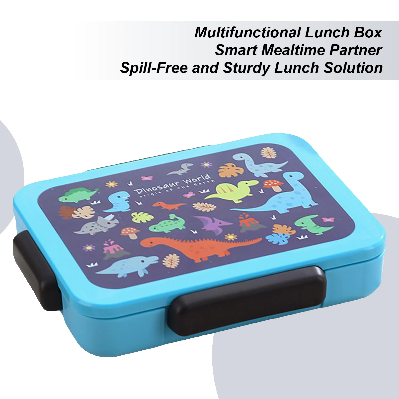 Lunch Box Kids 5-Compartment Snackle Box Container Leak-proof Kitchen Tableware for Sea Summer Commuting Long Drive Sports