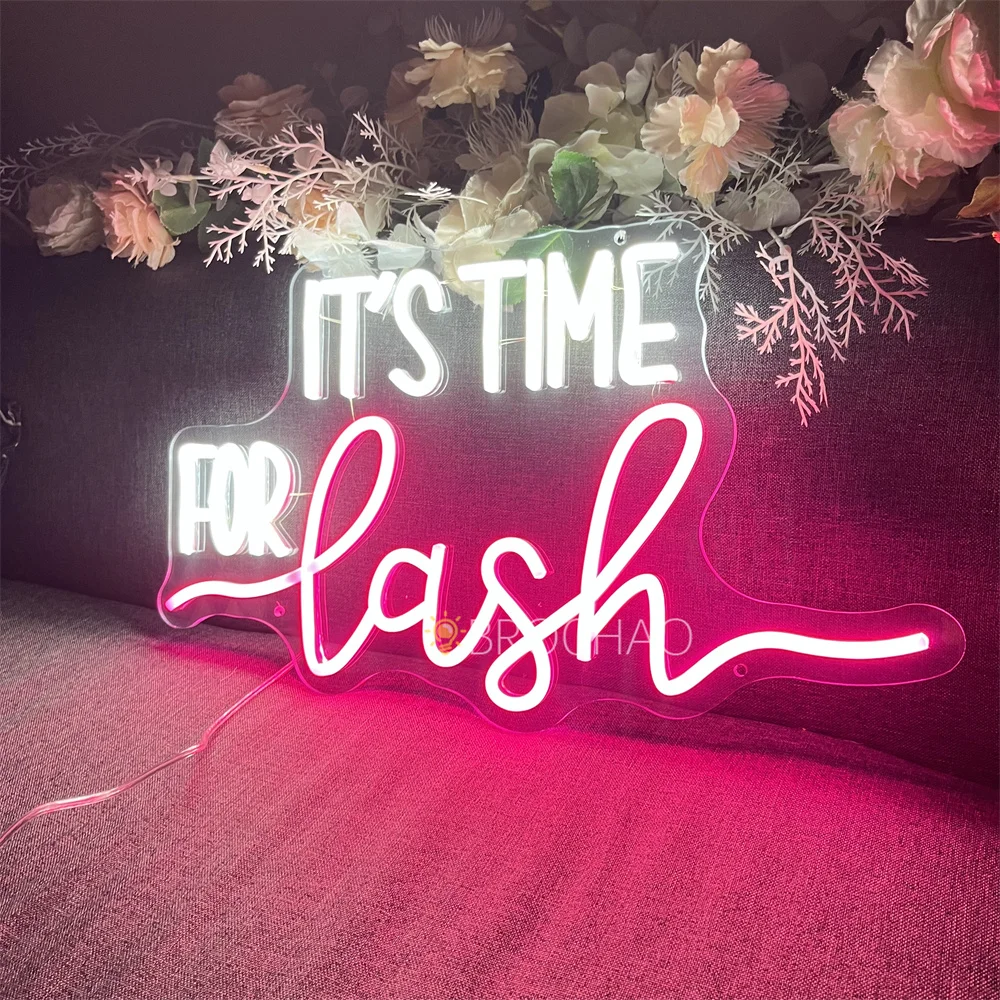 Lash LED Neon Sign Lights Lash Room Decoration Wall Art Neon Light Beauty Salon Decor Pink Neon Signs Business Signboard Lights