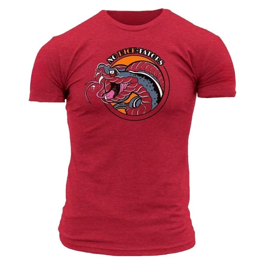 2026 No Dick-Tators T-Shirt - Red Graphic Printing High-end Luxury Unisex Style Both of Men and Women