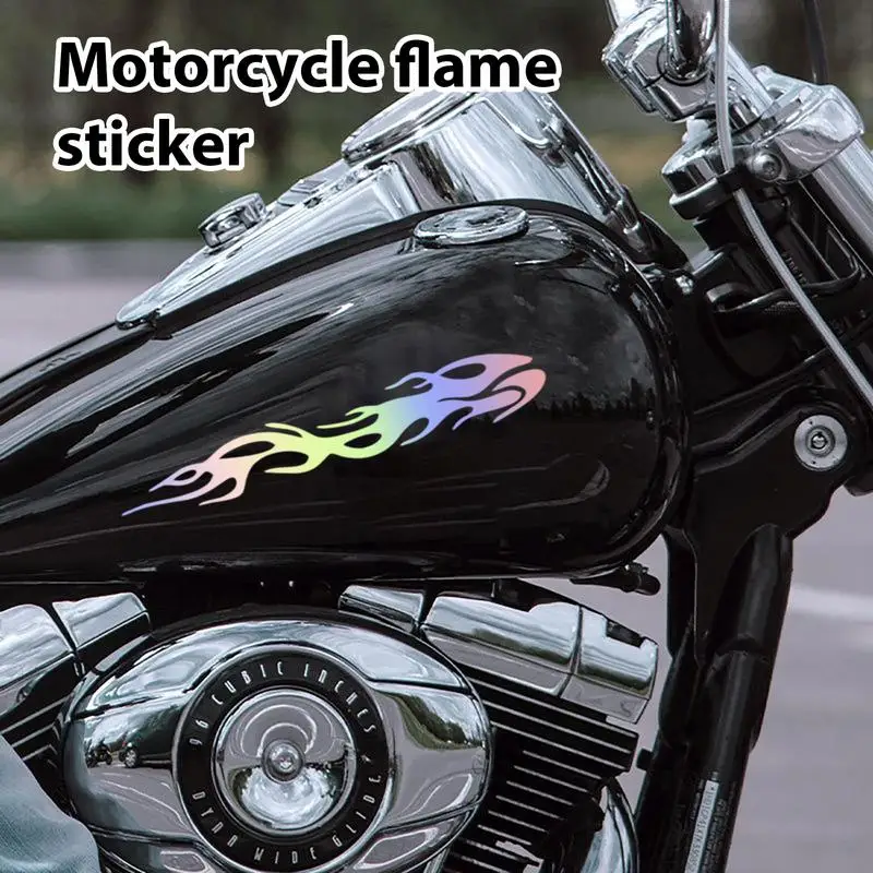 Flame Stickers For Bike Waterproof Motorcycle Decals Bike Flame Decals Motorcycles Fire Stickers Decorative Stickers Bicycle