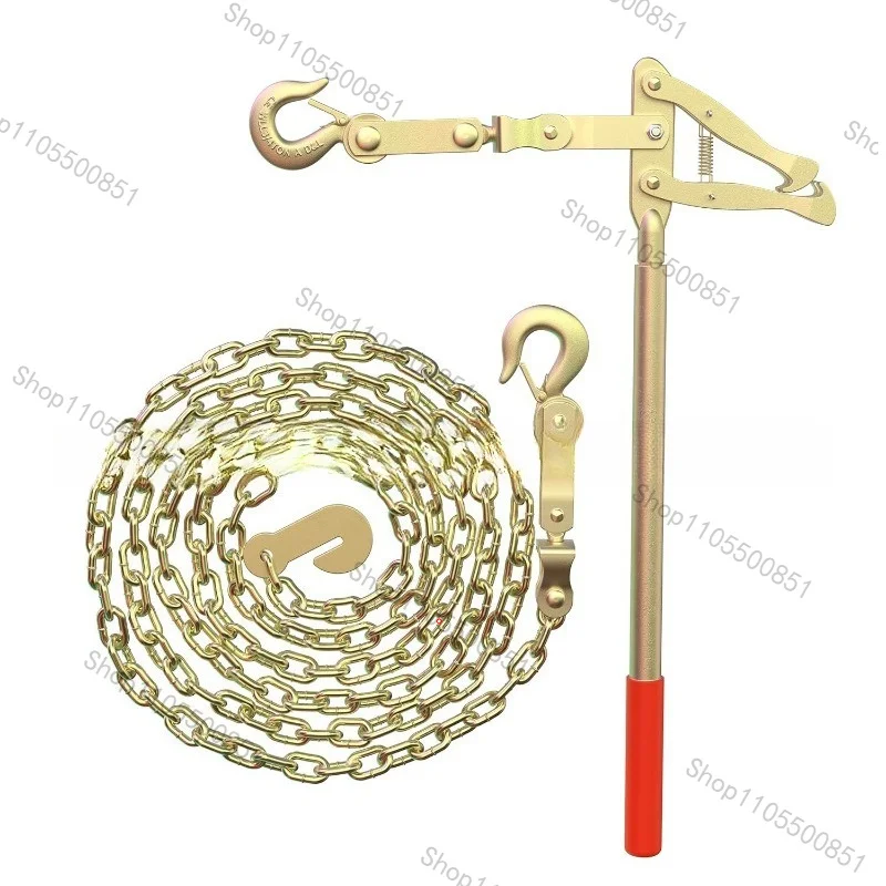 Farm Fence Wire Strainer Barbed Wire Fence Tightener Fence Repair Tool with 6M Chain