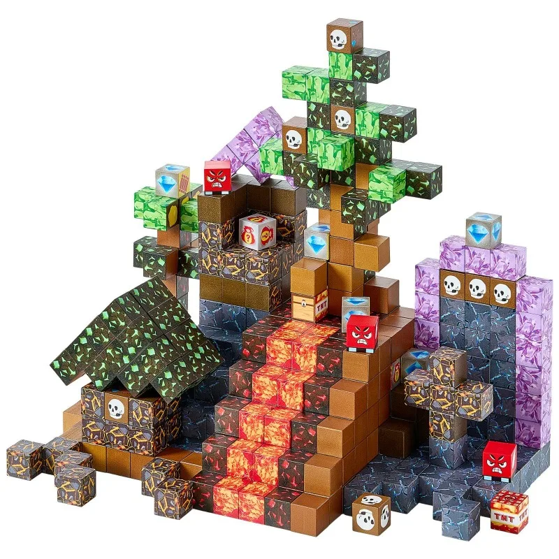 Blocos magnéticos 100 PCS Dark Castle Set STEM Montessori Brinquedos sensoriais