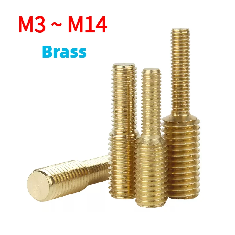 M3 M4 M5 M6 M8 M10 M12 M14 Thread Adapter Male to Male Bolts Brass Conversion Double Head Transfer Screws for Camera Adapter