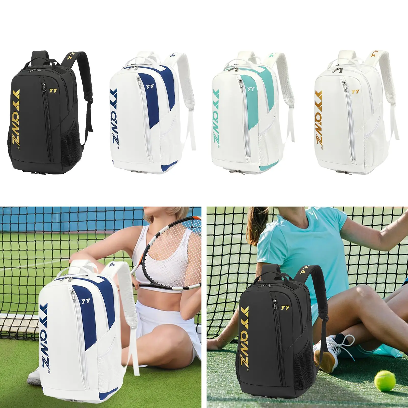 Borsa da badminton Zaino Borsa sportiva per racchetta da pickleball Sport all'aria aperta