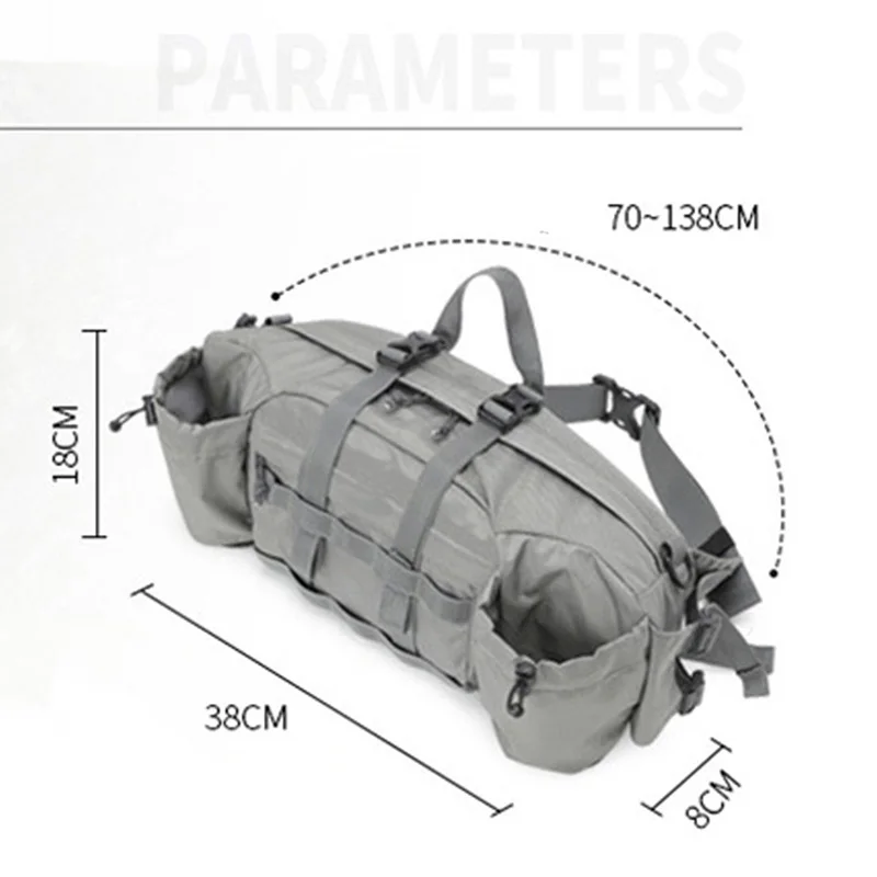 Outdoor Gym Fitness Waist Bag Large Capacity Sports Camping Fishing Hiking Crossbody Bag Multifunctional Climbing Handbag