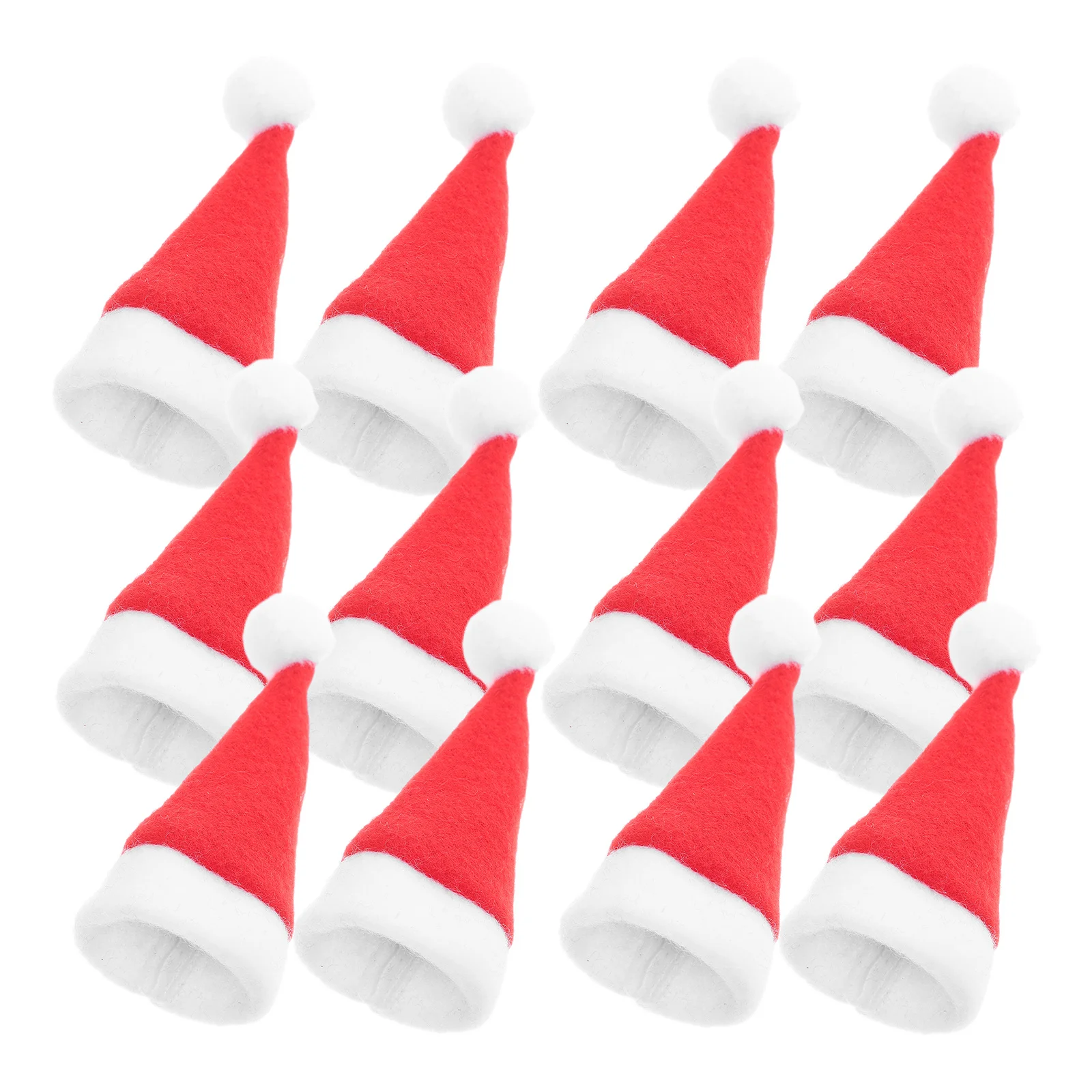 

50Pcs Mini Red Santa Hats Christmas Lollipop Covers Flatware Holders Wine Bottle Holiday Party Decor Lollipop Hat