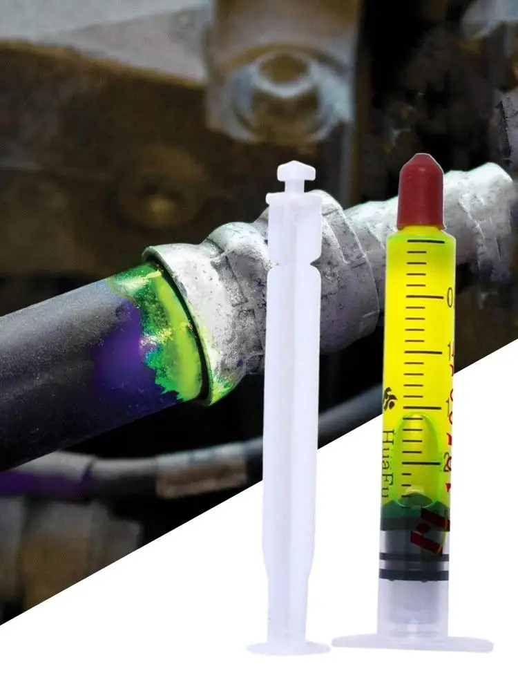 Détecteur de fuite d'huile fluorescente, Test de colorant UV, huile fluorescente pour climatiseur de voiture, Agent Fluorescent de fuite, Agent d'huile de réfrigérant AC