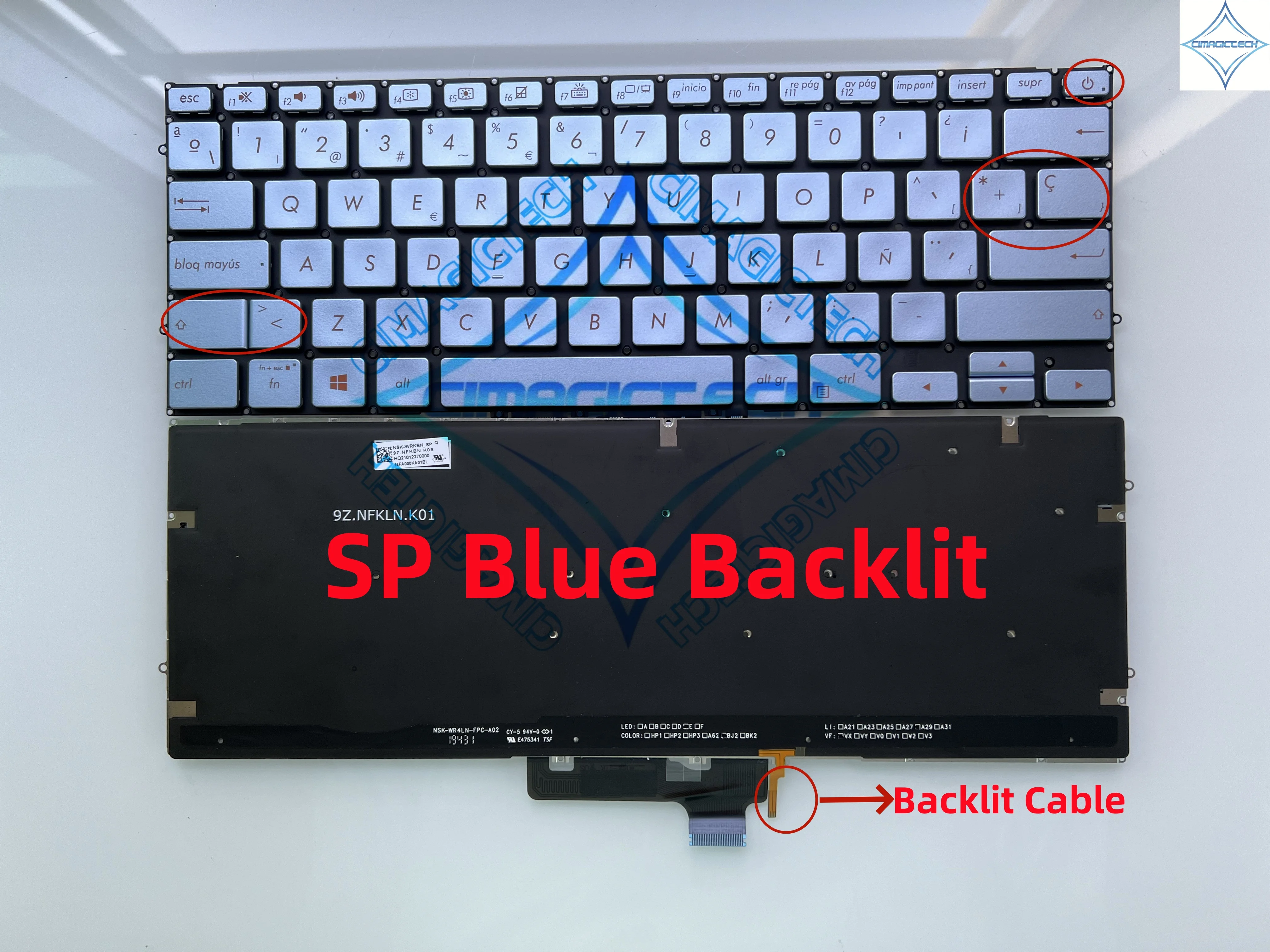 New SP Spanish Backlit For ASUS ZenBook 14 UM431 UM431D UM431DA UX431 UX431F UX431FA  BX431 U4500F Laptop Keyboard