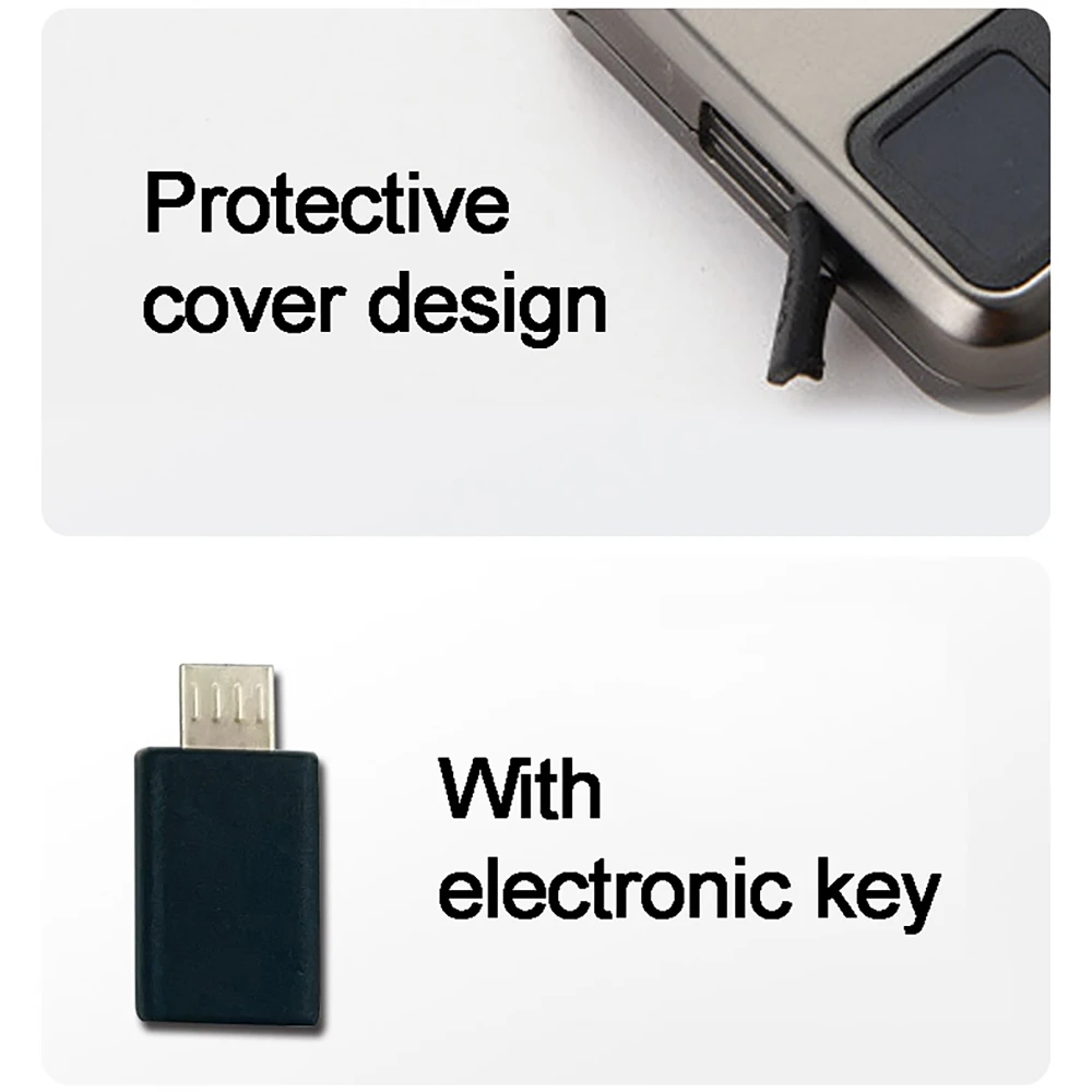 Fingerprint Padlock Waterproof Keyless Security Locker Fingerprint Lock Anti-Theft USB Charge For Bike Gym Locker Luggage