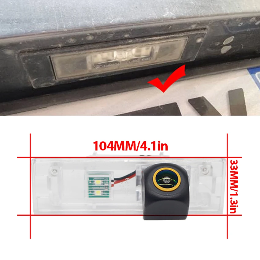 كاميرا خلفية عين السمكة الذهبية عالية الدقة لسيارات BMW i3 K18 C600 Sport K19 C650 GT K48 K1600GT K1600GTL لوحة ترخيص الكاميرا الخلفية