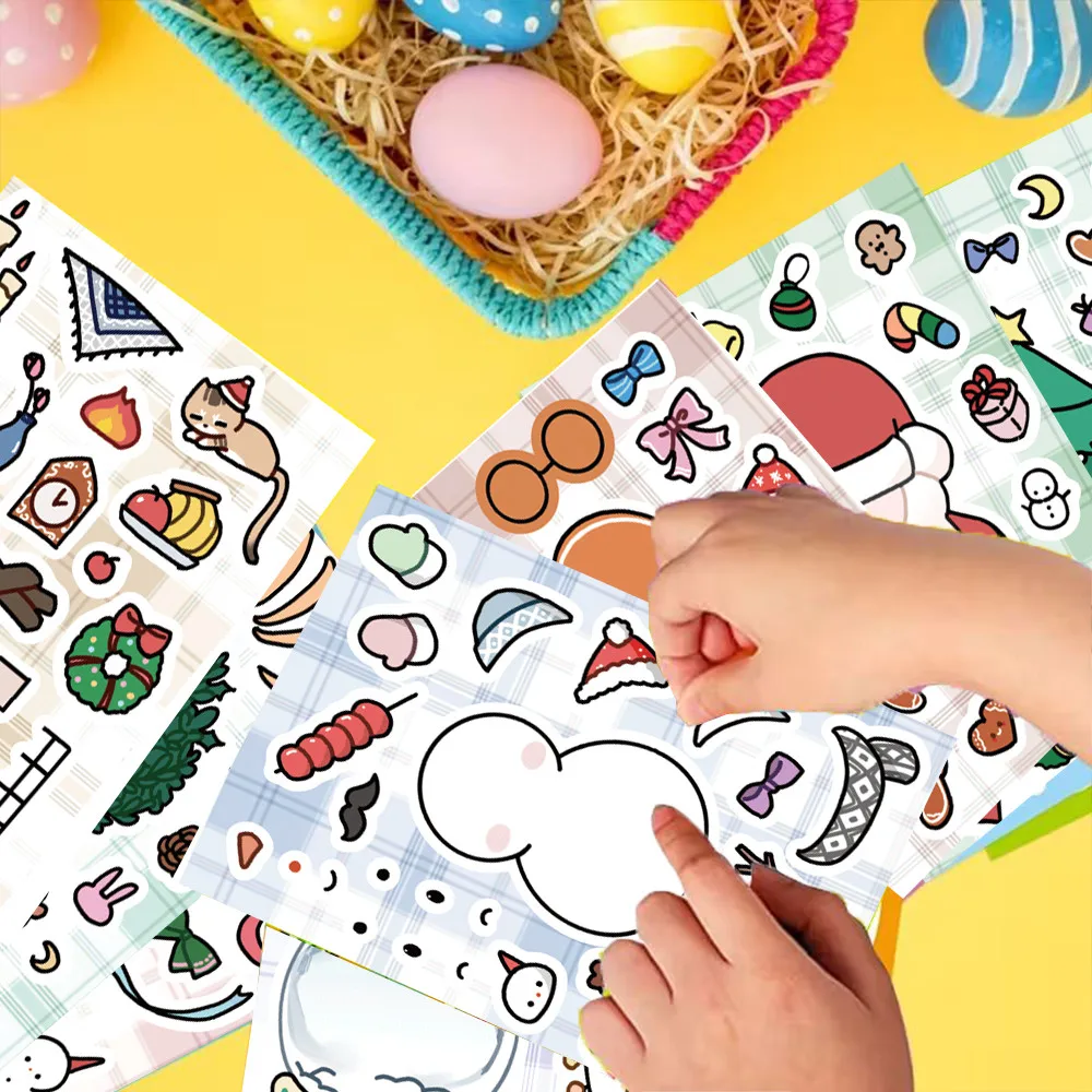 8-teilige Aufkleber mit Weihnachtsmotiv – festliche Aufkleber für Handbücher, Handyhüllen und Tassen im BulingBulingStickers Store