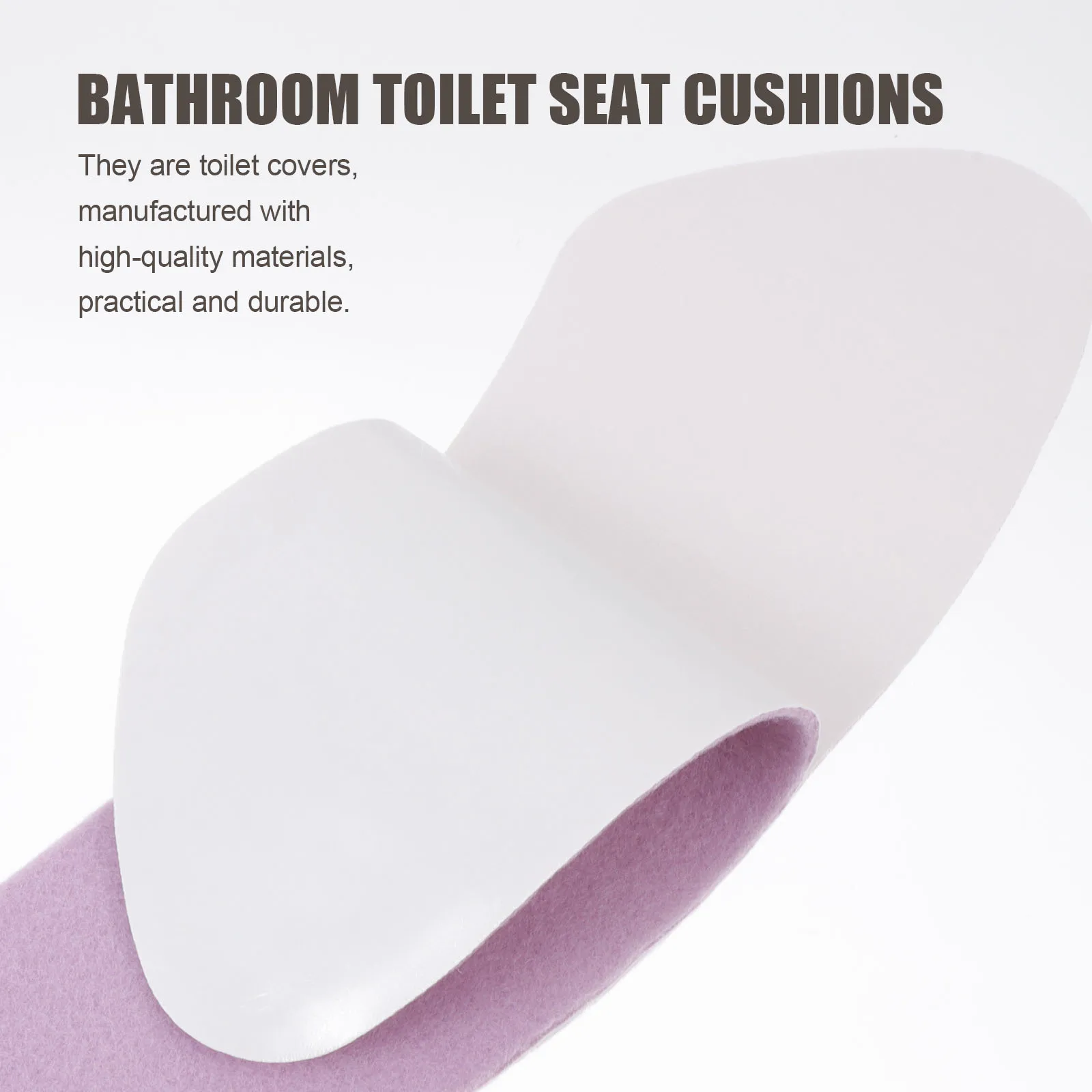 

8 Pairs Toilet Seat Round Pads Self-adhesive Covers Lengthen Cushion Pvc Seats Cushions Bathroom