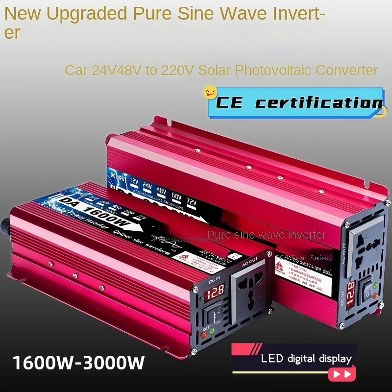 

Автомобильный инвертор чистой синусоиды 1600 Вт 2200 Вт 3000 Вт 24 В/48 В постоянного тока в 220 В переменного тока бытовой фотоэлектрический преобразователь солнечной батареи