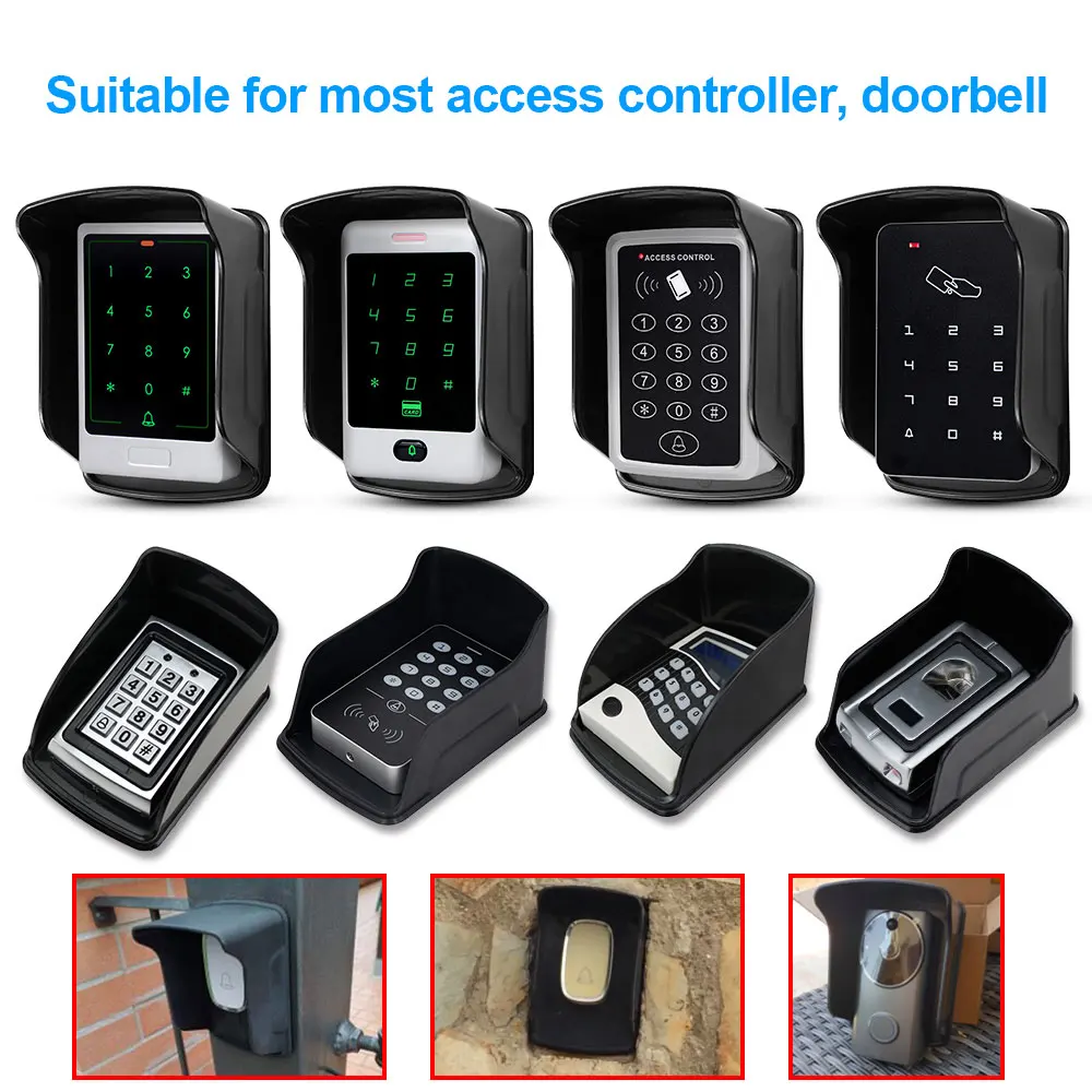 2PCS Waterproof Cover for Access Controller RFID Keypad WiFi Door Bell Plastic Rainproof Cover Protection Shell ABS Case