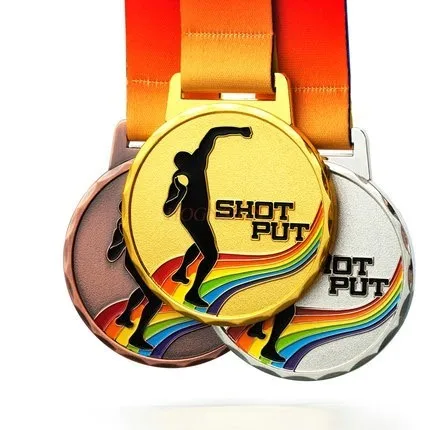 Shot put, medal, sports, football, basketball, track and field champion, gold medal