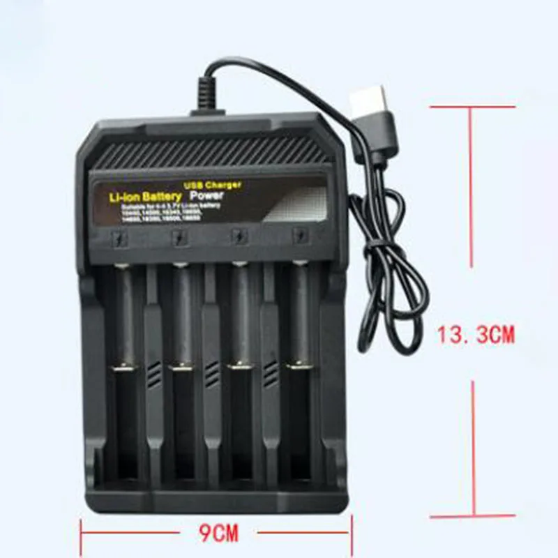 4 Slots 4.2V 18650 Charger Li-ion Battery USB Independent Charging Portable Electronic Cigarette 18350 16340 Battery Charger W28