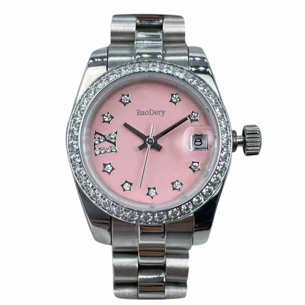 

Elegant 28mm Lady's Watch: Gem-Set Calendar Window for womenthe best gifts for