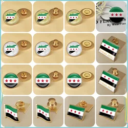 Syrian Arab Republic Syrian Map Flag National Emblem Brooches Badges Lapel Pins