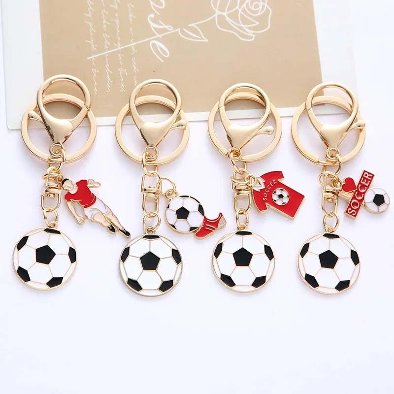 Football Souvenir Key Chain Soccer Fans Keychain Bag Pendant Key Ring Men Boyfriend Gift Accessories World Cup European Cup