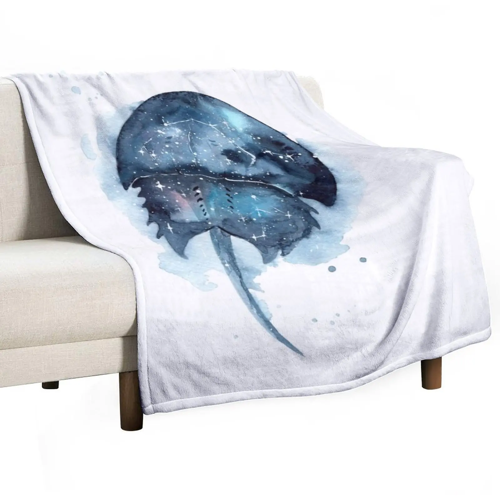 

Galactic Horseshoe Crab Throw Blanket valentine gift ideas For Sofa Thin Picnic Blankets