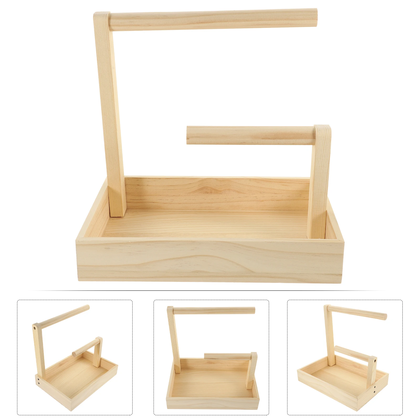 

1pc Solid Wood Jewelry Organizer Stand Necklace Holder Display Rack Storage Tray Bracelet Keychain Keys Holder Minimalist