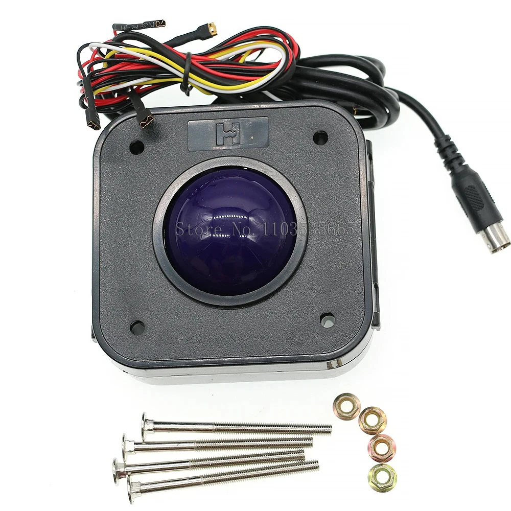 Without / With Led GrounderTrackball Of Diameter Round Connector PC Joystick Controller Jamma Video Arcade Game Machine