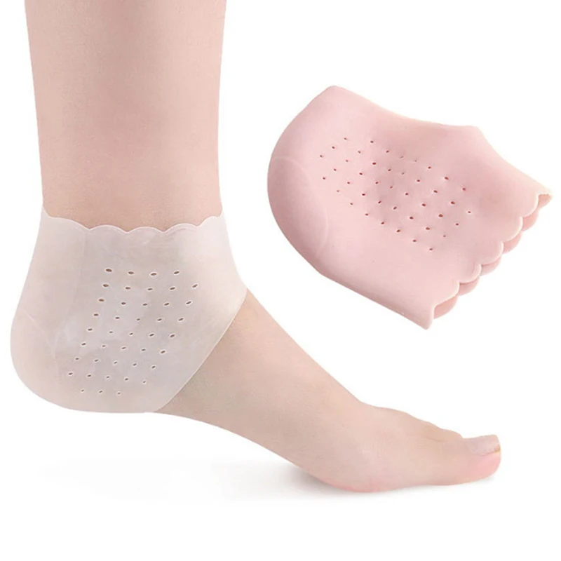 Calcetines de silicona para el cuidado de los pies, Gel hidratante para el talón, piel agrietada, hombre y mujer