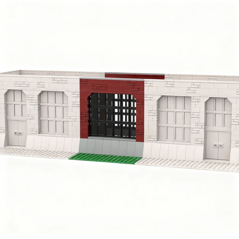 330 peças MOC Blocos de Construção Industrial, Modelo Modular de Paisagem Urbana, Arquitetura, Presentes de Natal, Brinquedos Educativos, Ideia de Blocos para Crianças