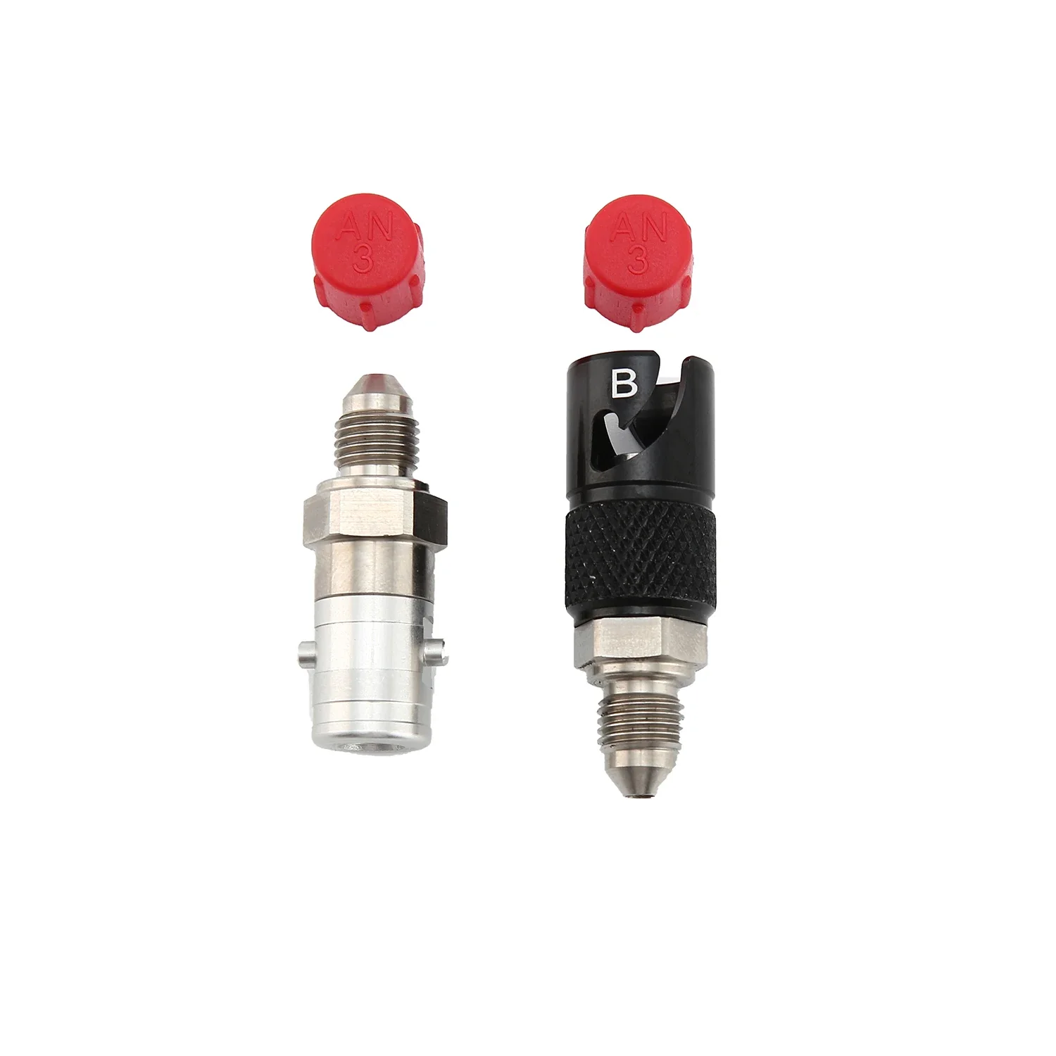 

Black Titanium Dry Break Couplings AN3 Fittings Quick Release an Adapter Kit