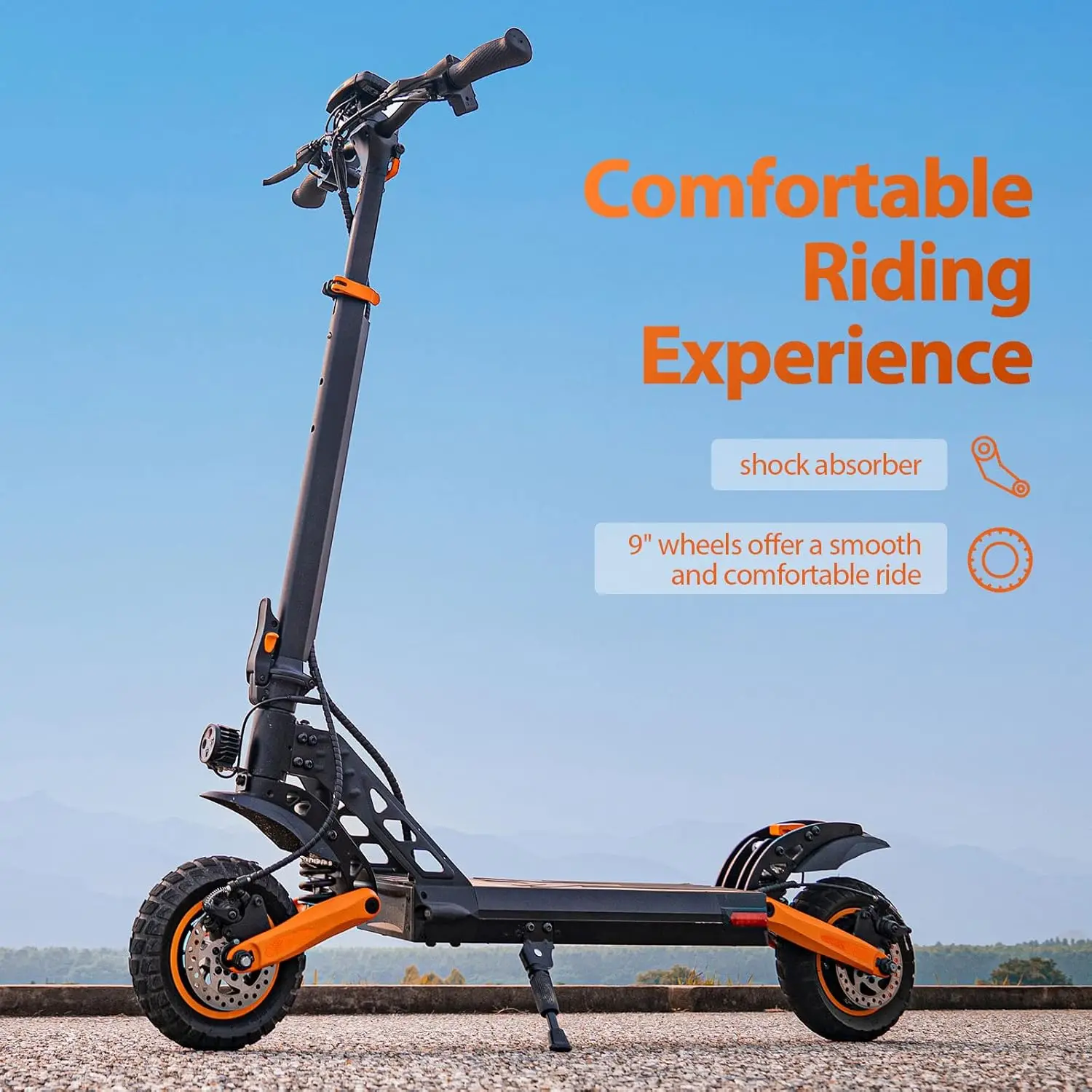 KuKirin G2 Pro 2024 Version Electric Scooter 600W Brushless Motor 48V15.6AH Battery 9-inch Rubber Vacuum Tires Detachable Seat