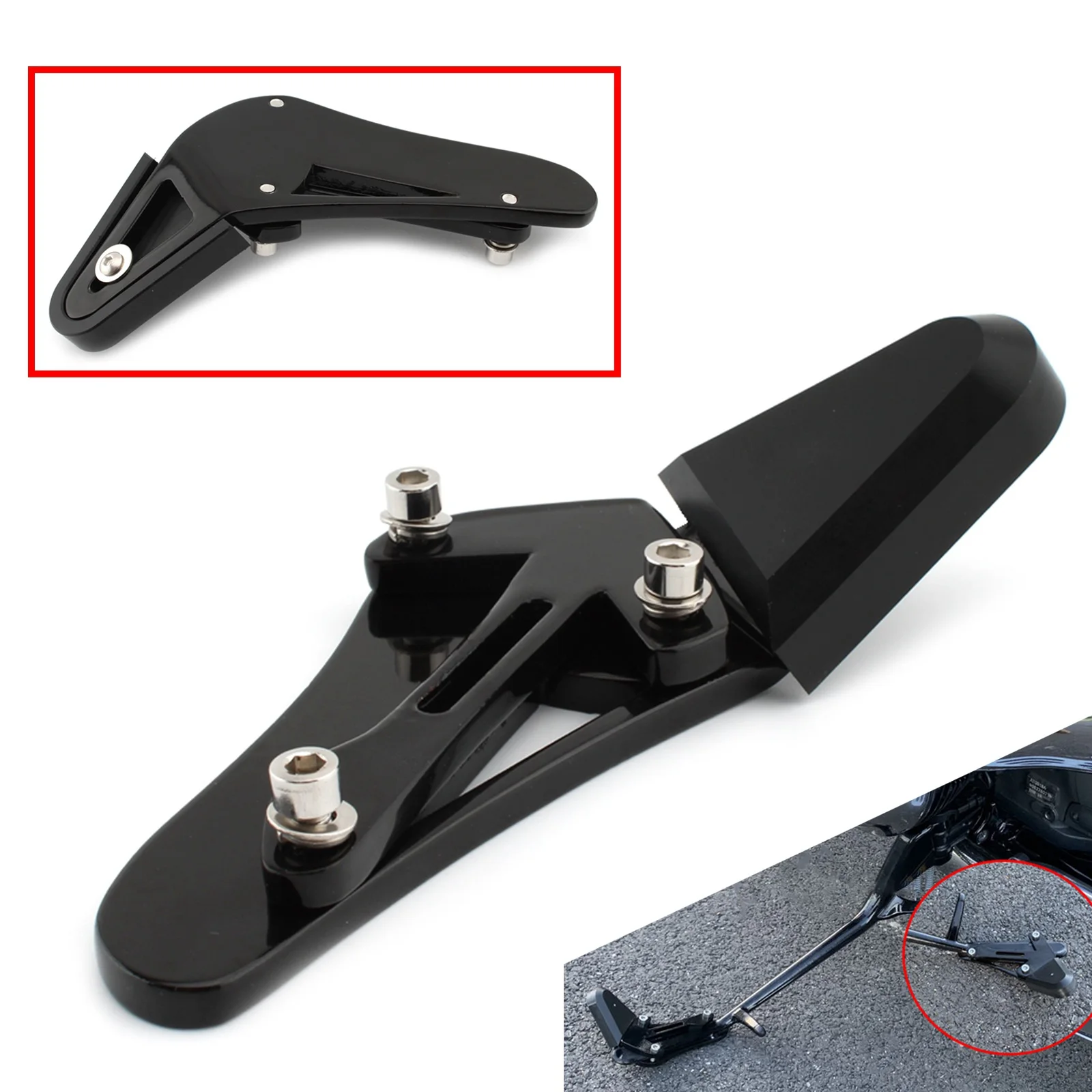 Motorcycle Side Stand Enlarger Plate Kickstand Extension Pad For BMW R18 Classic 719 R18 Motorrad