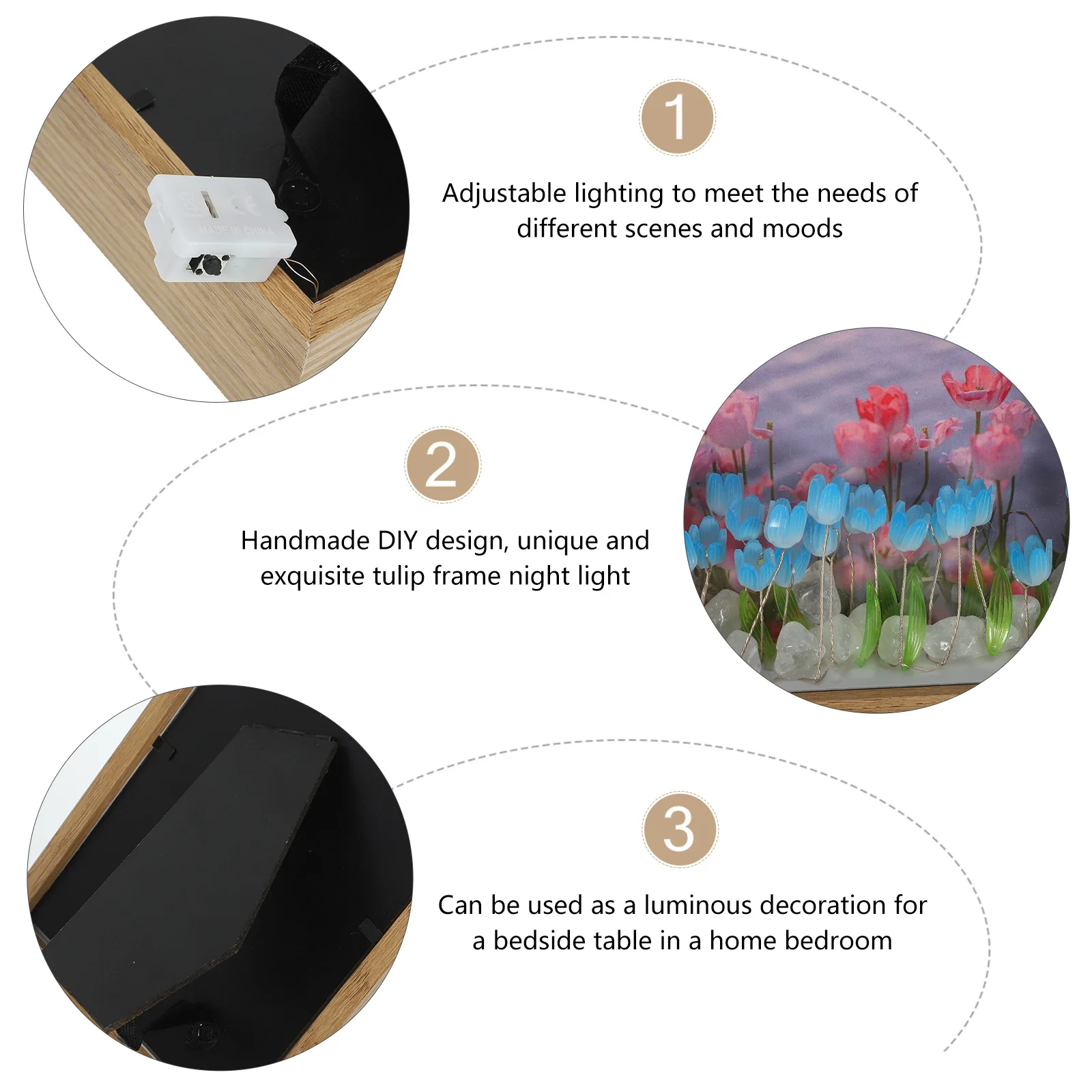 

Light Desktop Photo Frame Desk Decor Led Lamp For Bedroom Desk Home Office Table Tabletop Picture Frame Decoration