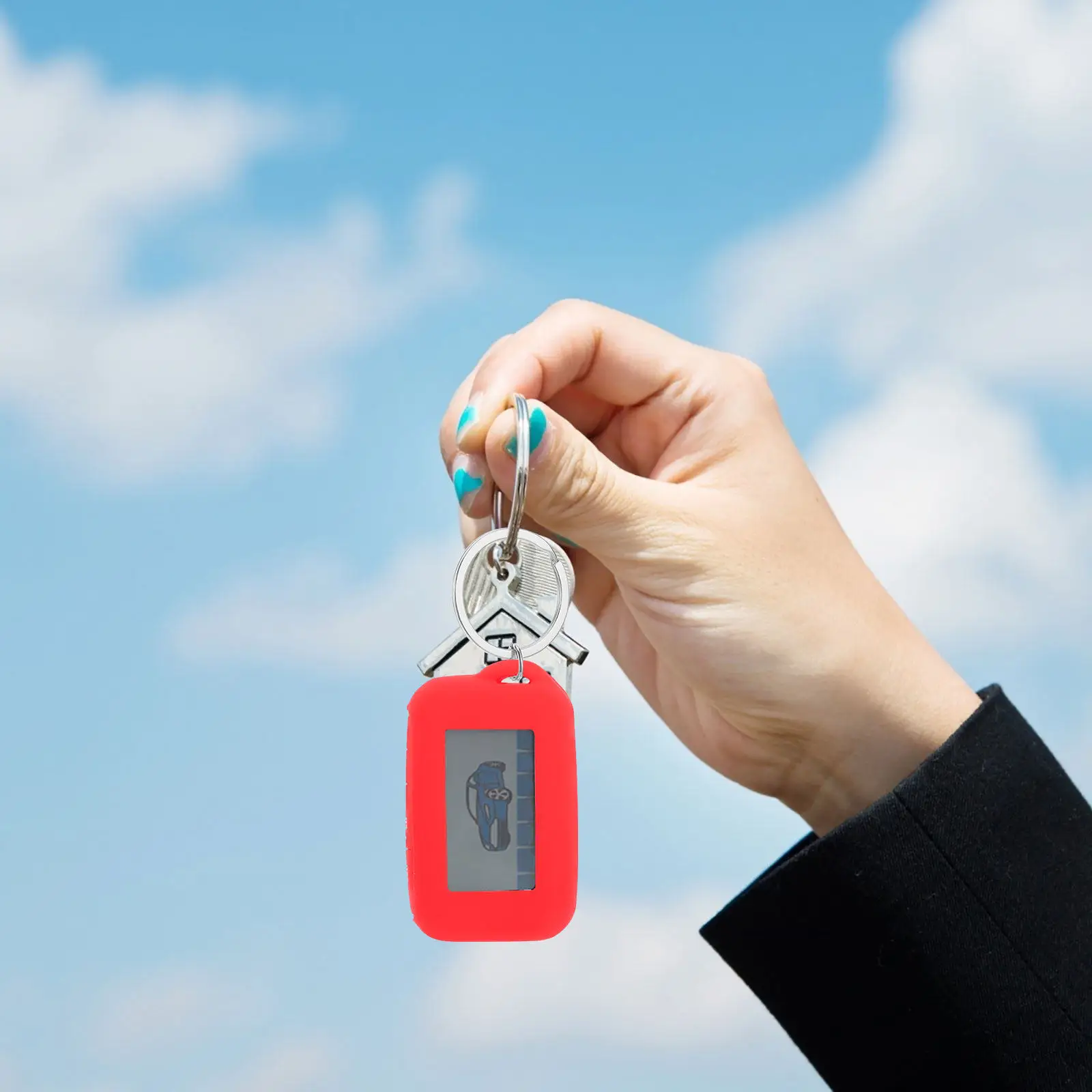 Silicone Car Remote Key Case Anti-Theft Alarm Shell Cover Odorless Soft Stretchable for Starline E91 E61 Car Key Protector
