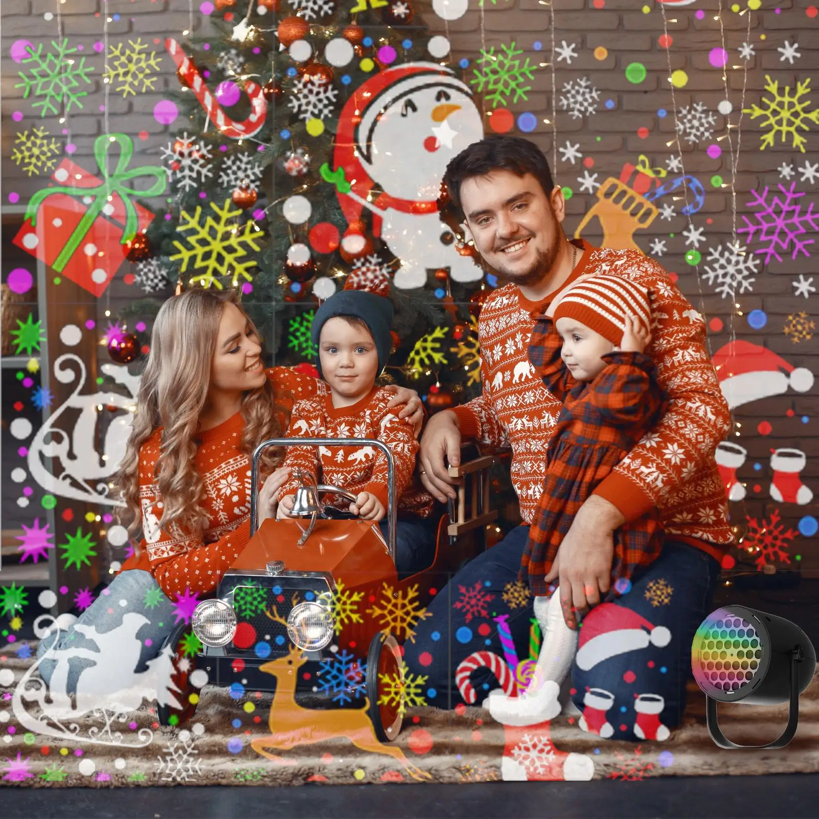 

Уличные рождественские фонари для проектора, светодиодная лампа для проектора в виде снежинки для двора, сада, крыльца и стены, праздничное световое шоу на Новый год