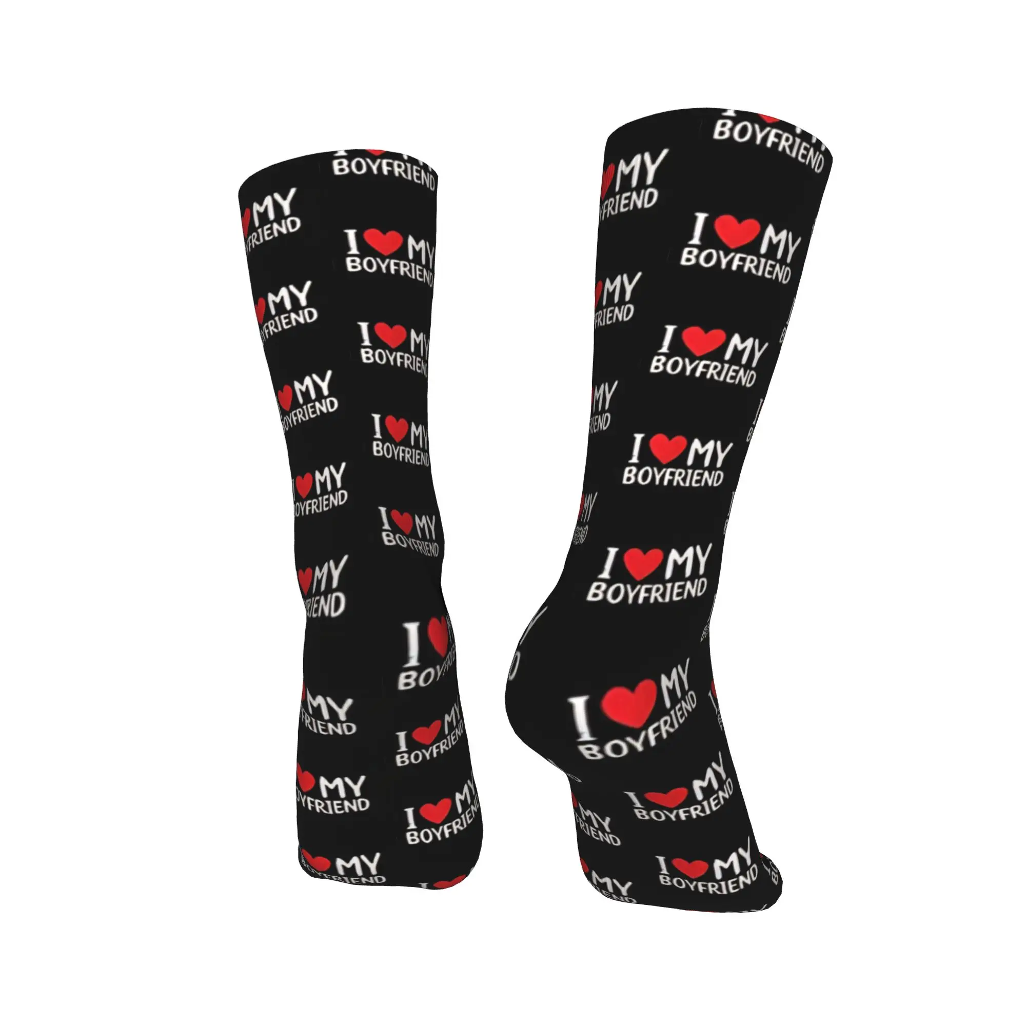 أنا أحب صديقي الجوارب جوارب الرجعية الكبار الرجال لينة الدراجات الجوارب الخريف المطبوعة المضادة للانزلاق الجوارب