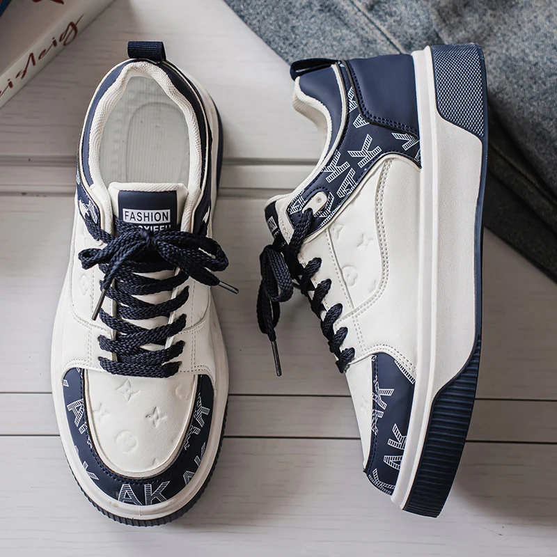 

Мужские кроссовки на платформе, осень 2023, новый тренд, винтажная нескользящая обувь, мужская модная повседневная обувь с перекрестной завязкой, увеличивающая рост