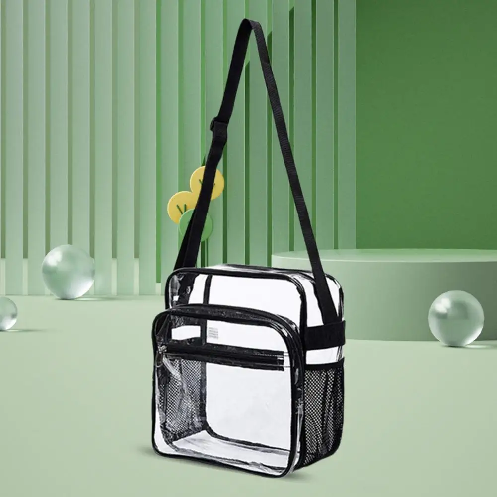 Transparent PVC Shoulder Bag Large Capacity Adjustable Strap Storage Portable Crossbody Pouch Waterproof Outdoor Handbag bolsos