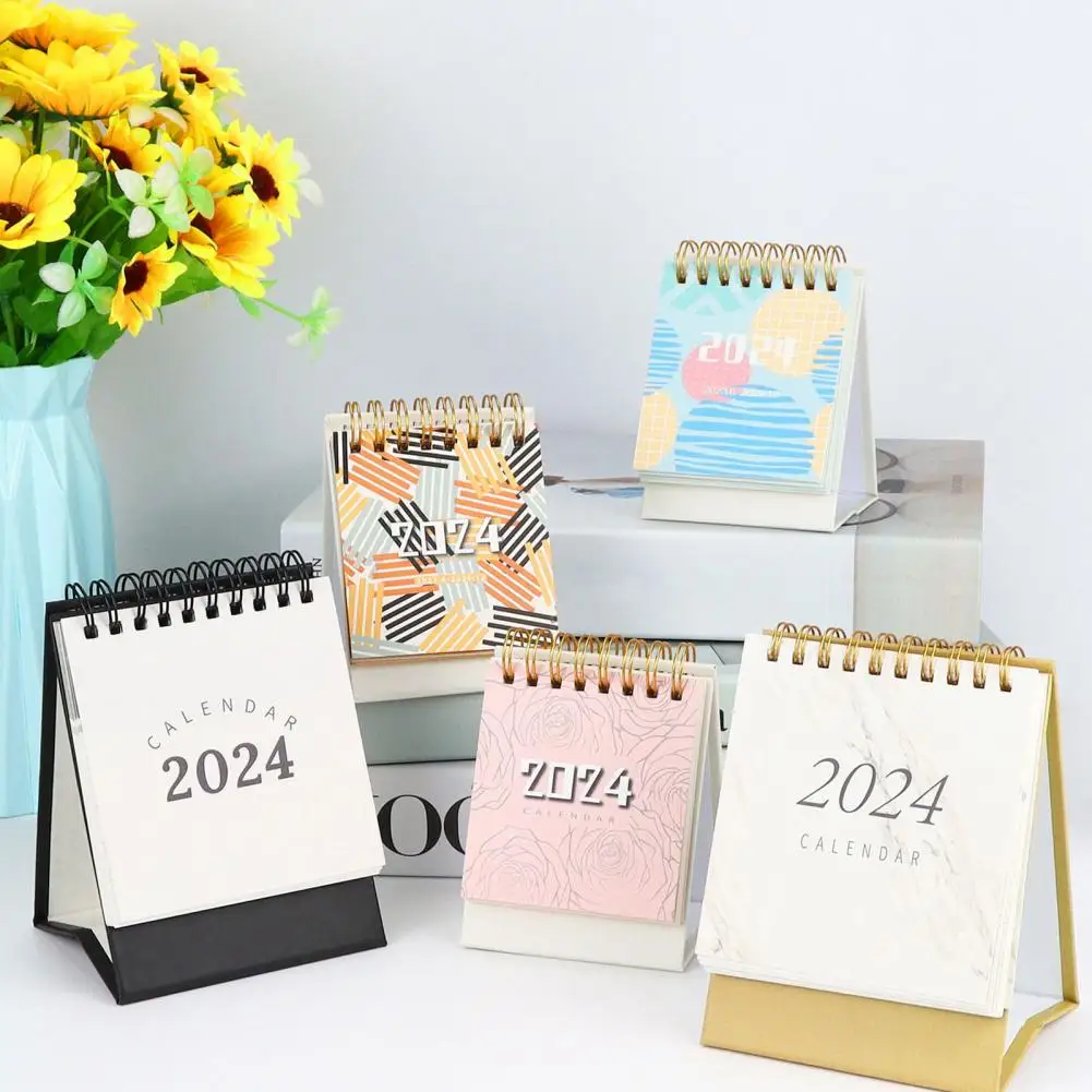 Note Calendar Mini Standing Desk Calendar Monthly Planner with Thick Paper Design for Desktop