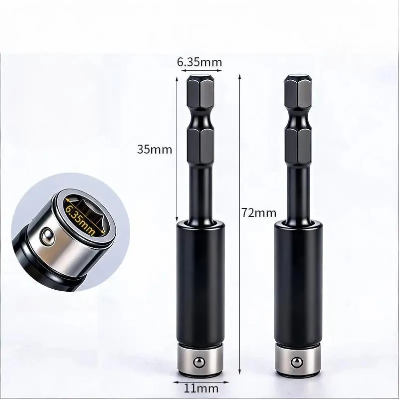 10 pcs For screwdriver bits compatible Hex sizes offering fast convenient bit changes Magnetic extended hex adapter