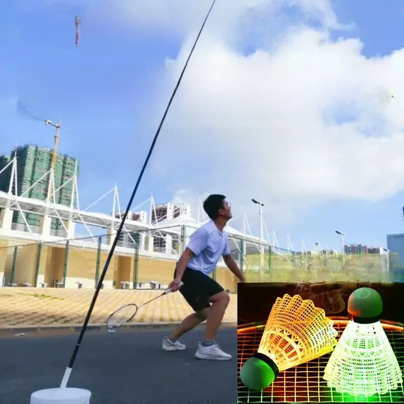 Indoor Badminton Training Tool Single Player Automatic Return Children Exercise Self-Play with Line Swing Practice Device
