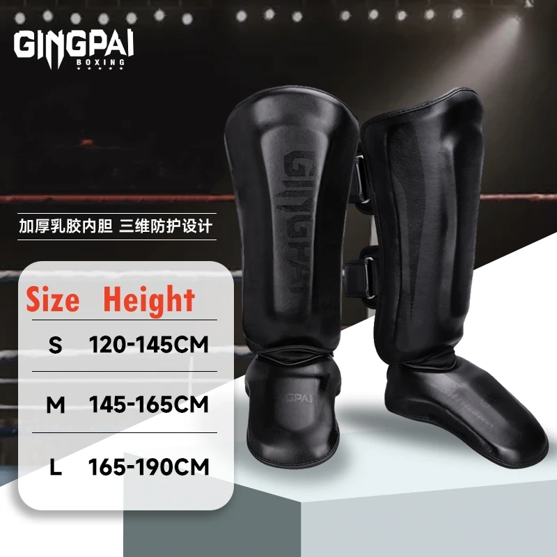 MMA Boxing Shin Guards Youth Adult Kids Instep Protectors Kickboxing Ankle Support Karate Protection Sanda Muay Thai Leggings