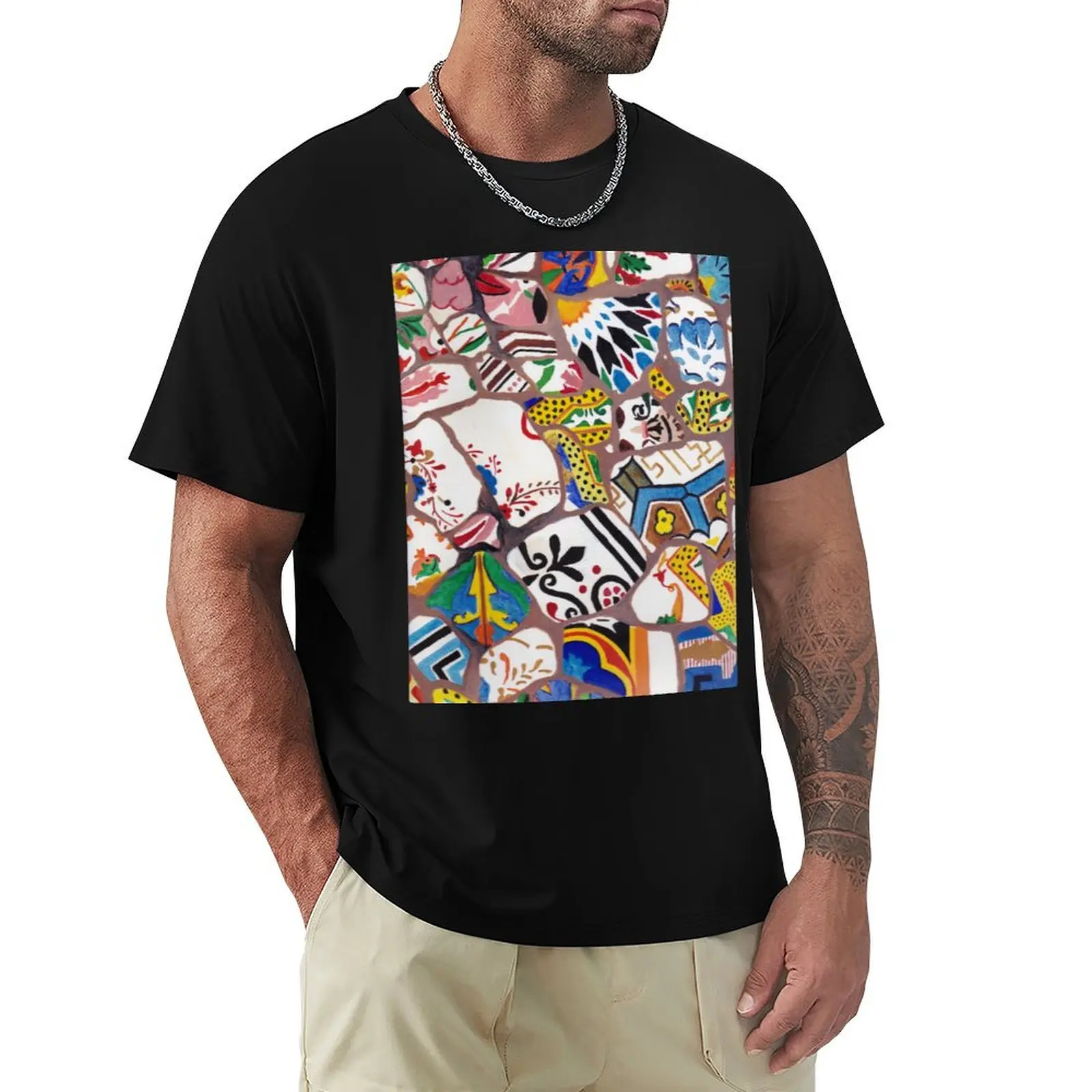 Gaudi tiles T-Shirt High Elasticity Sports T-Shirt