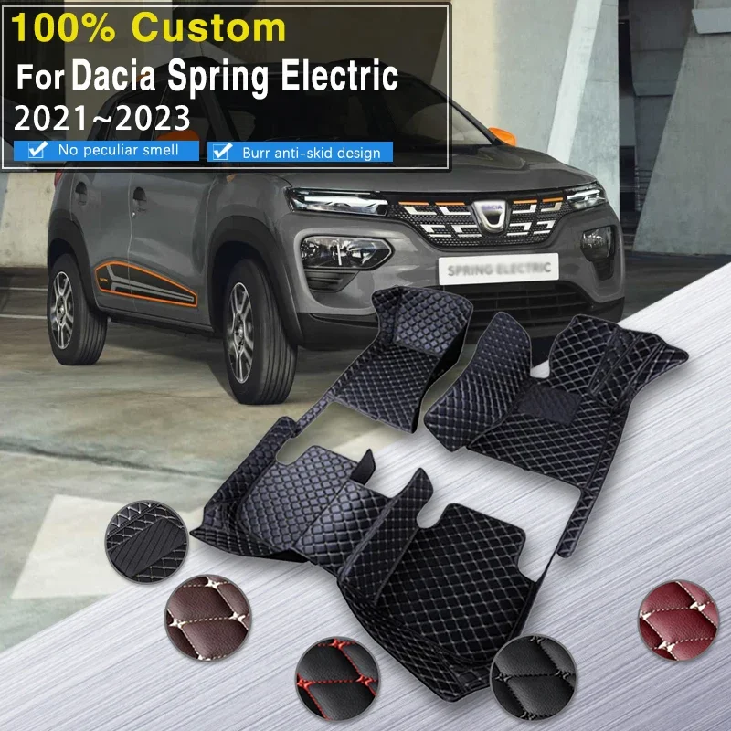 

Quality RHD Car Floor Mats For Dacia Spring Electric Renault City K-ZE Renault Kwid E-Tech Electric 2021~2023 Waterproof Pad Car