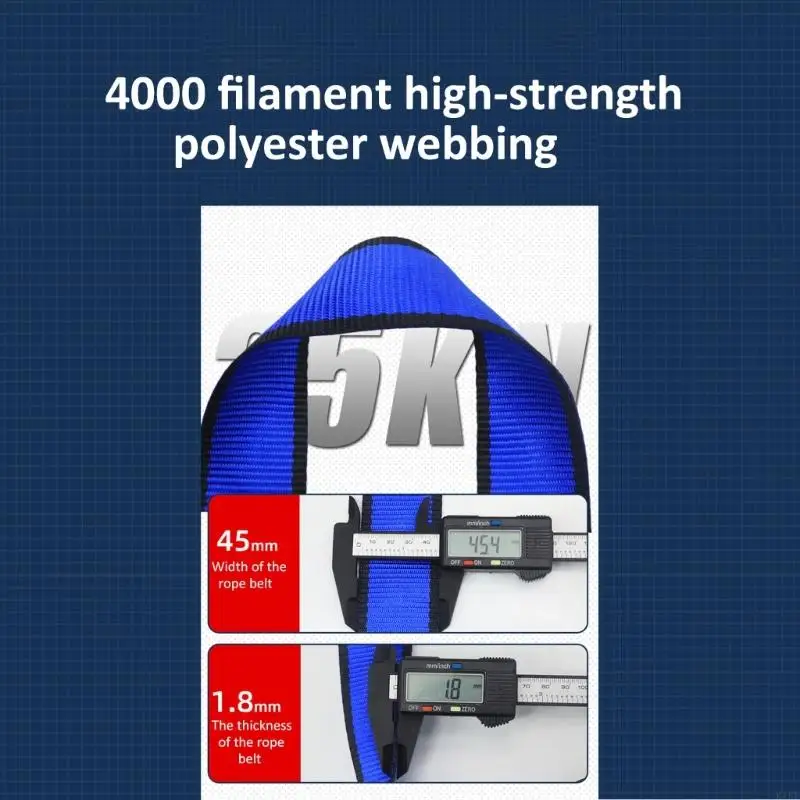 Full Body 5 Point Safety Harness Featuring Double Hooks and 2m Flat Rope for Secure Work in Outdoor K1KF